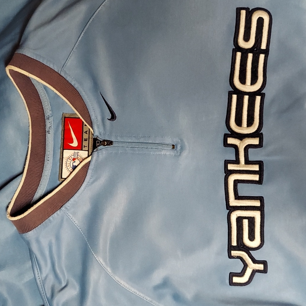 Nike Light Blue Yankees Half-Zip Pullover